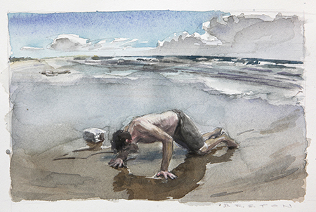 Composition study for Shipwreck Survivor by Scott  Breton | Lethbridge Gallery